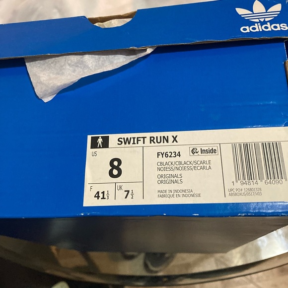 Adidas men’s Swift Run X Sneakers Black - Picture 6 of 8